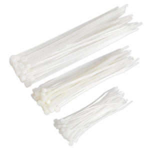 Sealey Cable Tie Assortment White - Pack of 75