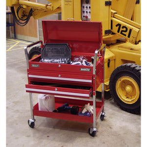 Sealey Trolley 2-Level Heavy-Duty, Lockable Top & 2 Drawers