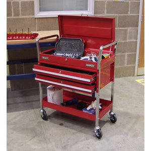 Sealey Trolley 2-Level Heavy-Duty, Lockable Top & 2 Drawers