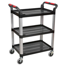 Load image into Gallery viewer, Sealey Workshop Trolley 3-Level Composite - 3 Wall - 750 x 460 x 980mm
