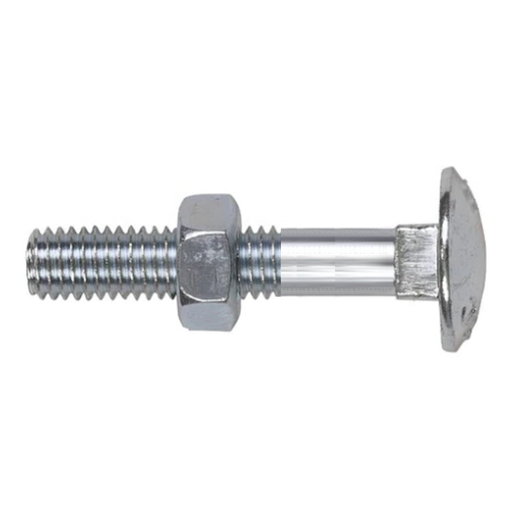 Coach Bolt M8 with Hex Nut - DIN 603/555 Grade 4.6