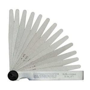 Teng Feeler Gauge 0.05mm to 1mm - 100mm (4") Blades 13pcs