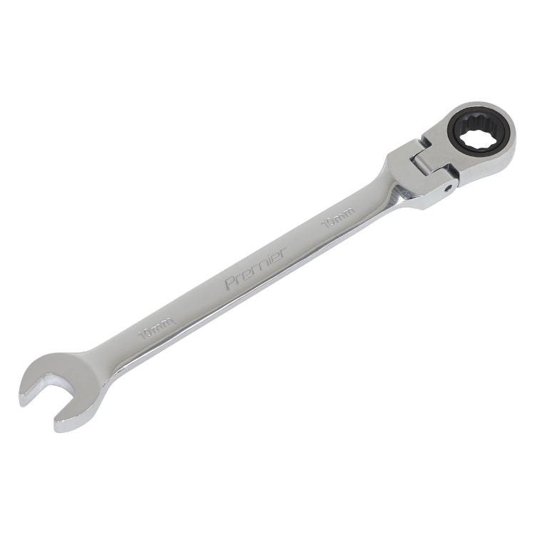 Sealey Flexi-Head Ratchet Combination Spanner 10mm (Premier)