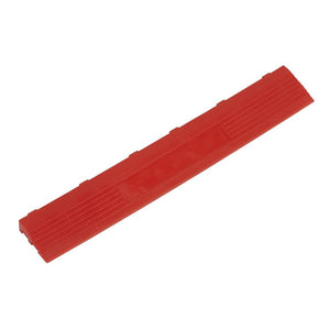 Sealey Polypropylene Floor Tile Edge 400 x 60mm Red Female - Pack of 6