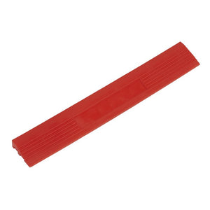 Sealey Polypropylene Floor Tile Edge 400 x 60mm Red Male - Pack of 6