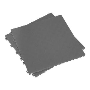 Sealey Polypropylene Floor Tile 400 x 400mm - Grey Treadplate - Pack of 9