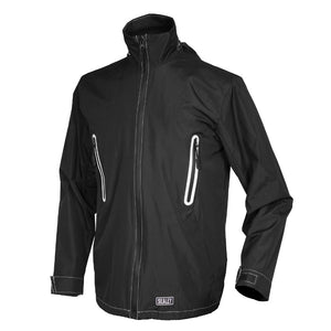 Sealey 5V Heated Rain Jacket - Small, Power Bank