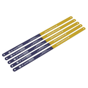 Sealey Hacksaw Blade 300mm (12") HSS Bi-Metal 24tpi - Pack of 5