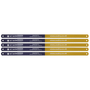 Sealey Hacksaw Blade 300mm (12") HSS Bi-Metal 24tpi - Pack of 5