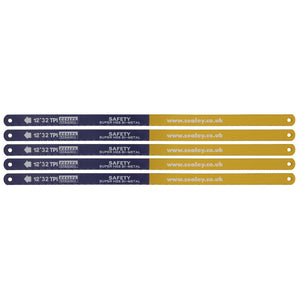 Sealey Hacksaw Blade 300mm (12") HSS Bi-Metal 32tpi - Pack of 5