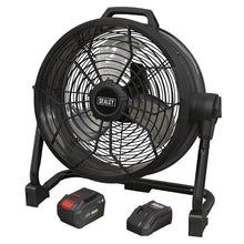 Load image into Gallery viewer, Sealey 2-in-1 Cordless/Corded High Velocity Drum Fan 16&quot; 230V/20V SV20 Series
