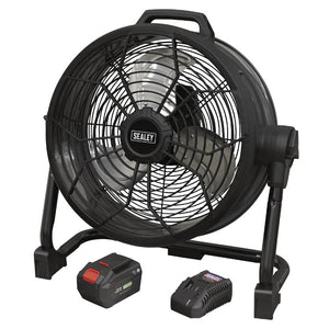 Sealey 2-in-1 Cordless/Corded High Velocity Drum Fan 16" 230V/20V SV20 Series