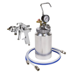 Sealey HVLP Pressure Pot System, Spray Gun & Hoses - 1.7mm Set-Up