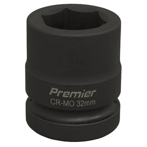 Sealey Impact Socket 32mm 1" Sq Drive (Premier) - 6pt