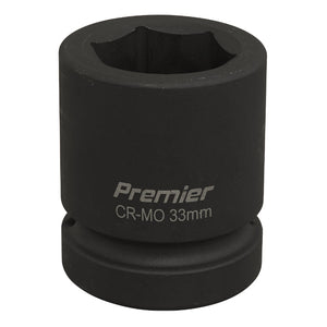 Sealey Impact Socket 33mm 1" Sq Drive (Premier) - 6pt