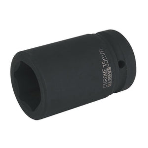 Sealey Impact Socket 35mm 1" Sq Drive Deep (Premier) - 6pt