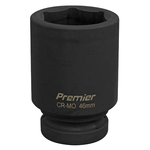 Sealey Impact Socket 46mm 1" Sq Drive Deep (Premier) - 6pt