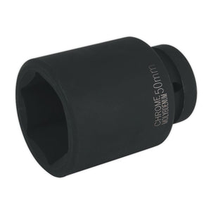 Sealey Impact Socket 50mm 1" Sq Drive Deep (Premier) - 6pt