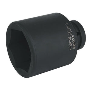 Sealey Impact Socket 65mm 1" Sq Drive Deep (Premier) - 6pt