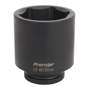 Sealey Impact Socket 90mm 1" Sq Drive Deep (Premier) - 6pt