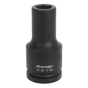 Sealey Impact Socket 17mm 3/4" Sq Drive Deep (Premier) - 6pt