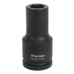 Sealey Impact Socket 19mm 3/4" Sq Drive Deep (Premier) - 6pt