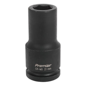 Sealey Impact Socket 21mm 3/4" Sq Drive Deep (Premier) - 6pt