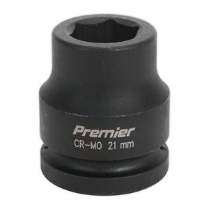 Sealey Impact Socket 21mm 3/4" Sq Drive (Premier) - 6pt