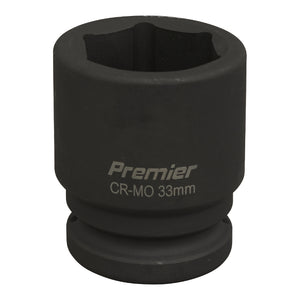 Sealey Impact Socket 33mm 3/4" Sq Drive (Premier) - 6pt