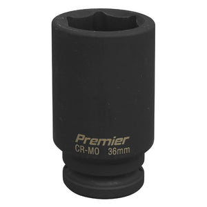 Sealey Impact Socket 36mm 3/4" Sq Drive Deep (Premier) - 6pt