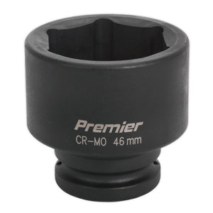 Sealey Impact Socket 46mm 3/4" Sq Drive - Hardened/Tempered (Premier) - 6pt