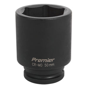 Sealey Impact Socket 50mm 3/4" Sq Drive Deep (Premier) - 6pt