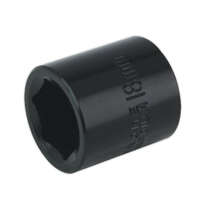 Sealey Impact Socket 18mm 3/8" Sq Drive (Premier) - 6pt