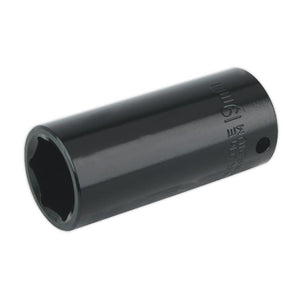 Sealey Impact Socket 19mm 3/8" Sq Drive Deep (Premier) - 6pt