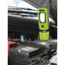 Load image into Gallery viewer, Sealey Rechargeable 360° Inspection Light 3W COB &amp; 1W SMD LED Green Lithium-Polymer
