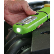 Load image into Gallery viewer, Sealey Rechargeable 360° Inspection Light 3W COB &amp; 1W SMD LED Green Lithium-Polymer
