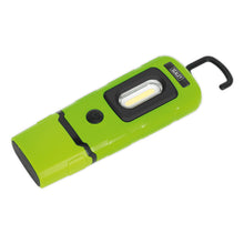 Load image into Gallery viewer, Sealey Rechargeable 360° Inspection Light 3W COB &amp; 1W SMD LED Green Lithium-Polymer
