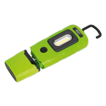 Load image into Gallery viewer, Sealey Rechargeable 360° Inspection Light 3W COB &amp; 1W SMD LED Green Lithium-Polymer
