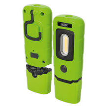 Load image into Gallery viewer, Sealey Rechargeable 360° Inspection Light 3W COB &amp; 1W SMD LED Green Lithium-Polymer
