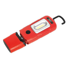 Load image into Gallery viewer, Sealey Rechargeable 360° Inspection Light 3W COB &amp; 1W SMD LED Red Lithium-Polymer
