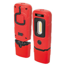 Load image into Gallery viewer, Sealey Rechargeable 360° Inspection Light 3W COB &amp; 1W SMD LED Red Lithium-Polymer
