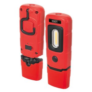 Sealey Rechargeable 360° Inspection Light 3W COB & 1W SMD LED Red Lithium-Polymer