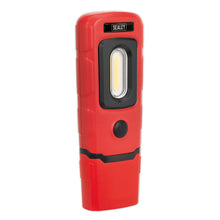 Load image into Gallery viewer, Sealey Rechargeable 360° Inspection Light 3W COB &amp; 1W SMD LED Red Lithium-Polymer
