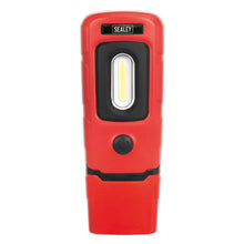 Load image into Gallery viewer, Sealey Rechargeable 360° Inspection Light 3W COB &amp; 1W SMD LED Red Lithium-Polymer
