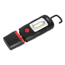 Load image into Gallery viewer, Sealey Rechargeable 360° Inspection Light 3W COB &amp; 1W SMD LED Black Lithium-Polymer
