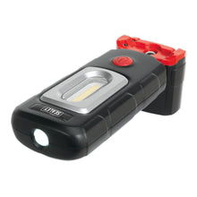 Load image into Gallery viewer, Sealey Rechargeable 360° Inspection Light 3W COB &amp; 1W SMD LED Black Lithium-Polymer
