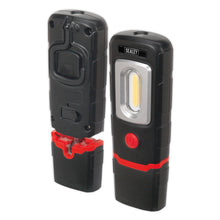 Load image into Gallery viewer, Sealey Rechargeable 360° Inspection Light 3W COB &amp; 1W SMD LED Black Lithium-Polymer
