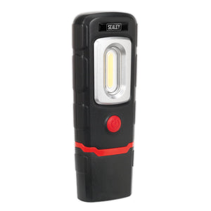 Sealey Rechargeable 360° Inspection Light 3W COB & 1W SMD LED Black Lithium-Polymer