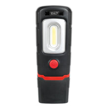 Load image into Gallery viewer, Sealey Rechargeable 360° Inspection Light 3W COB &amp; 1W SMD LED Black Lithium-Polymer
