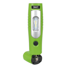 Load image into Gallery viewer, Sealey Rechargeable 360° Inspection Lamp 7 SMD &amp; 3W SMD LED Green Lithium-ion
